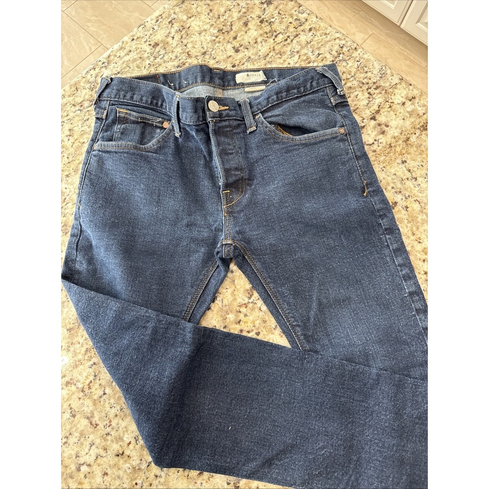 &Denim Drain Jeans 33x32  Super Slim Denim Navy Blue‎ 4071